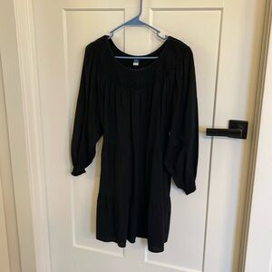 Black flowy short dress